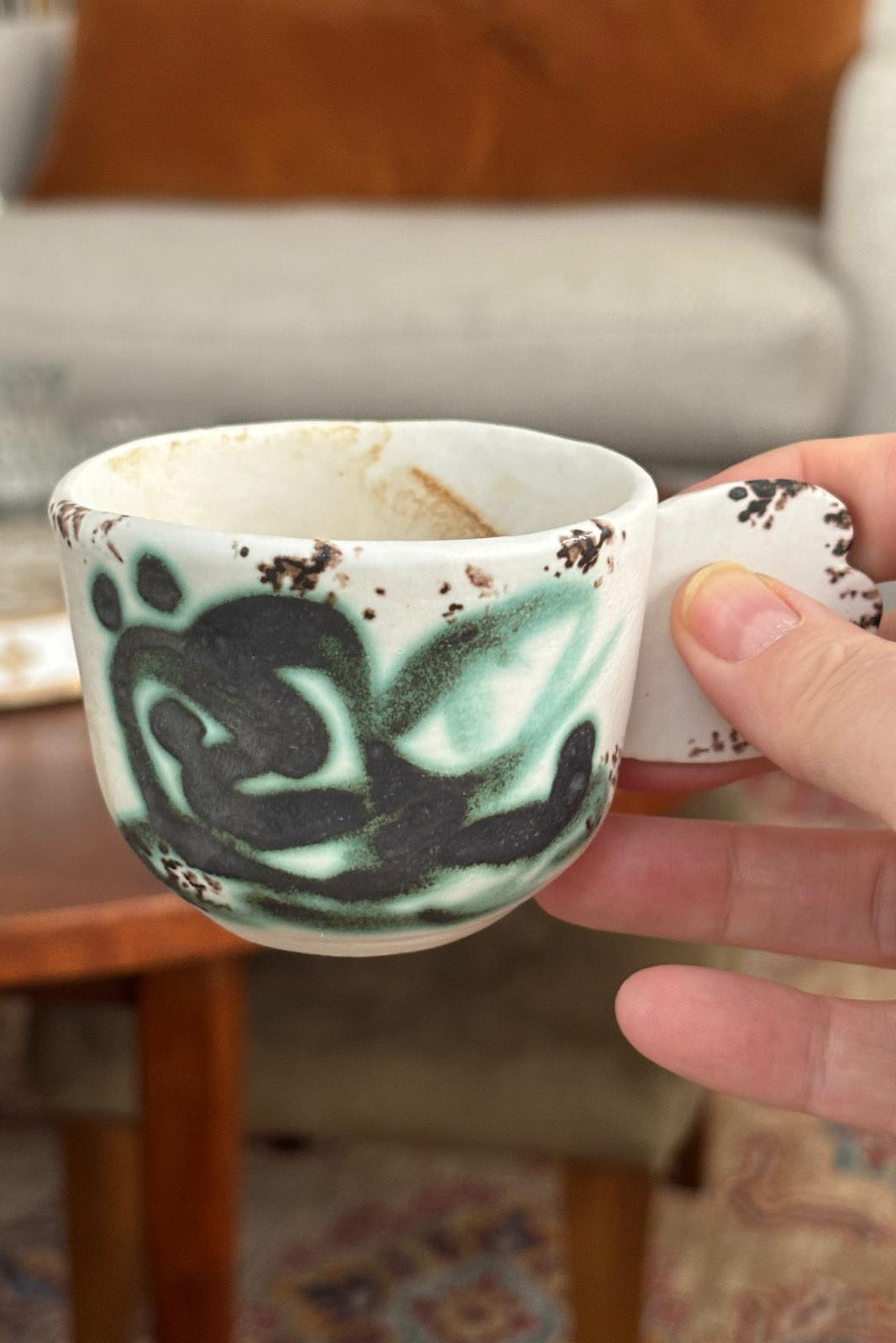 Green Swirl Wing Cup