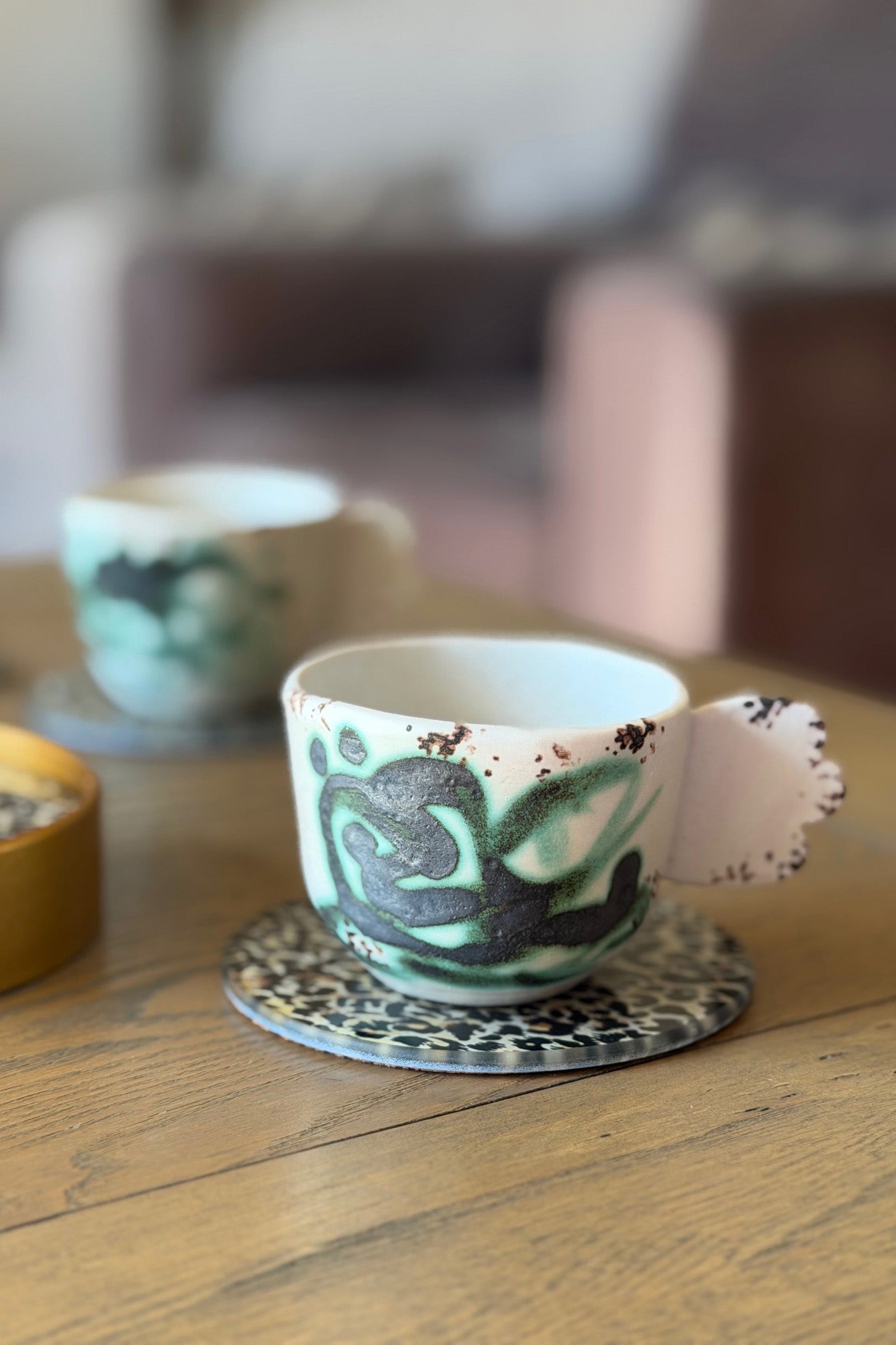 Green Swirl Wing Cup